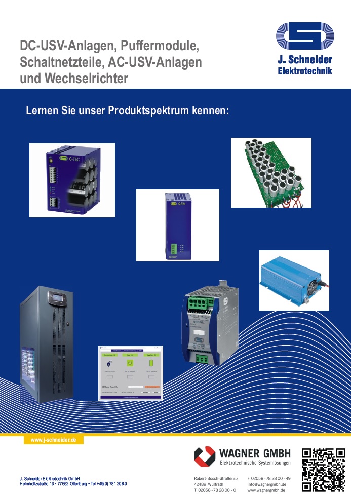 J.Schneider-USV-Anlagen-Transformatoren-Schaltnetzteile-Produktspektrum