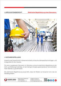 WAGNER Applikationsbericht Begleitheizung eines Generators – Applikation