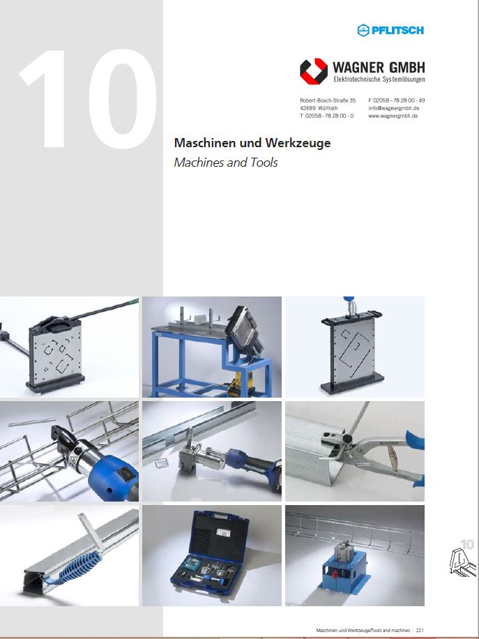 PFLITSCH Kabelführung-Katalog Maschinen und Werkzeuge // 10
