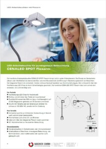 LED2WORK LED Arbeitsplatzleuchten CENALED SPOT Flexarm