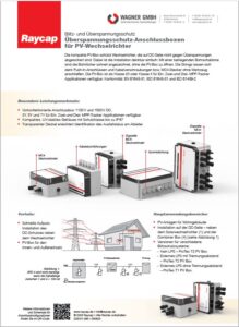 Raycap, Blitz- und Überspannungsschutz Anschlussboxen für PV Wechselrichter Bild