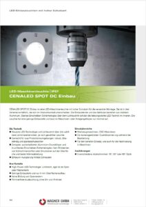 LED2WORK LED Maschinenleuchten Industrieleuchten CENALED SPOT DC Einbau