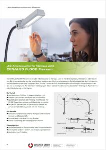 LED2WORK LED Arbeitsplatzleuchten CENALED FLOOD Flexarm