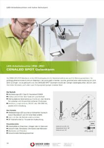 LED2WORK LED Arbeitsplatzleuchte CENALED SPOT Gelenkarm