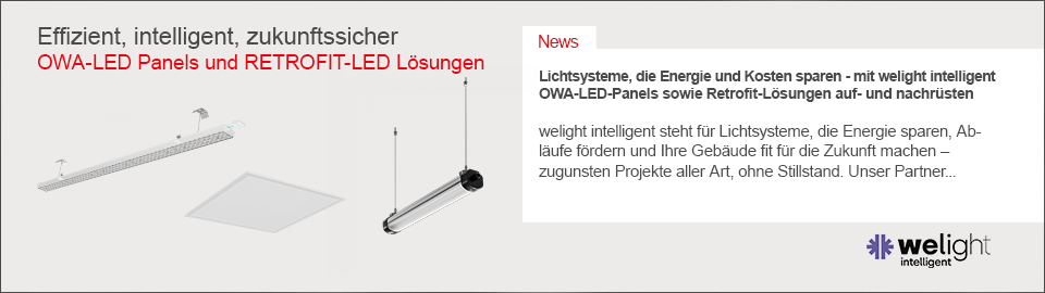 Slider welight intelligent Retrofit-LED Lösungen WAGNER GMBH