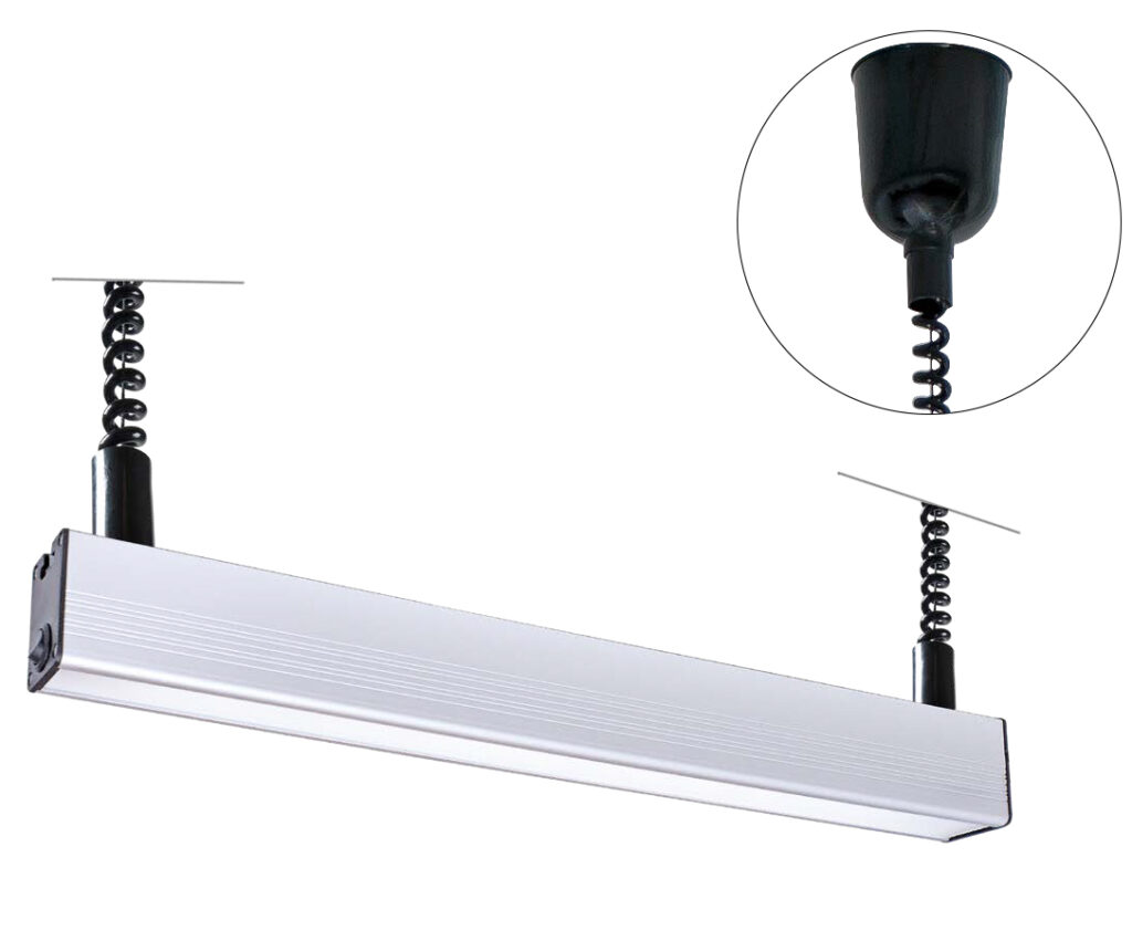 LED2WORK Arbeitsplatzleuchte PROFILED AC Zugpendel